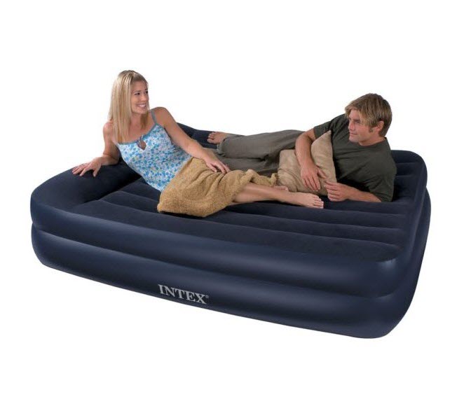 Intex Inflatable Double Bed with Built-in Pump