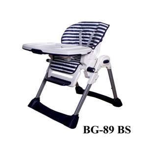 Tinnies Baby Adjustable High Chair Blue Stripes