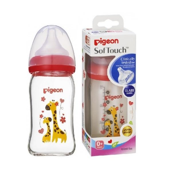 Pigeon WN Glass Bottle 160ML Giraffe A78026