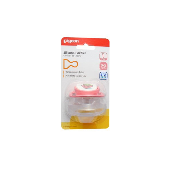 Pigeon Silicone Pacifier Step 1 (Pink) N13676