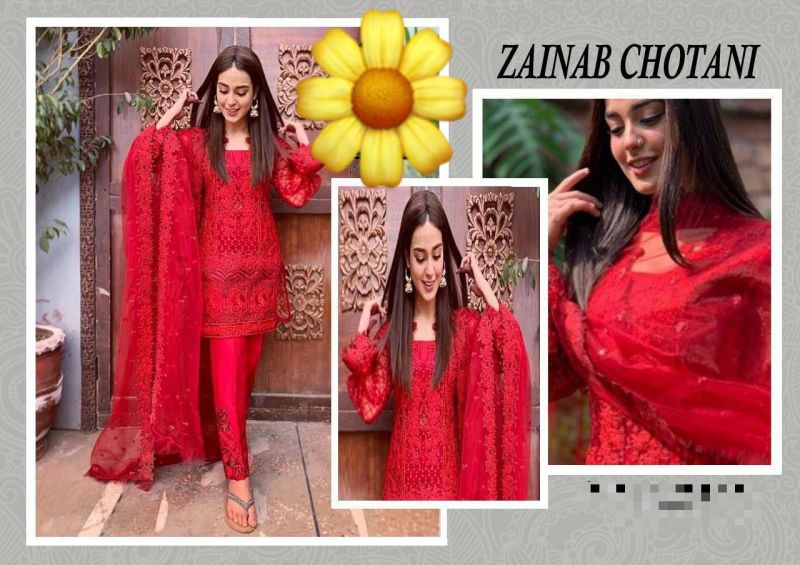 Zainab Chottani Replica New Design Suit On NET RR-004