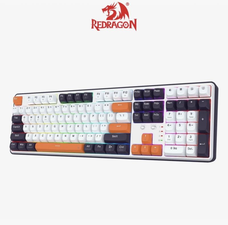 Redragon K689 PRO WYVERN Wireless Gasket RGB Gaming Keyboard with Extra 4 Hotkeys, Upgraded Hot-swappable Socket Round PBT Keycaps, Custom Linear Switch