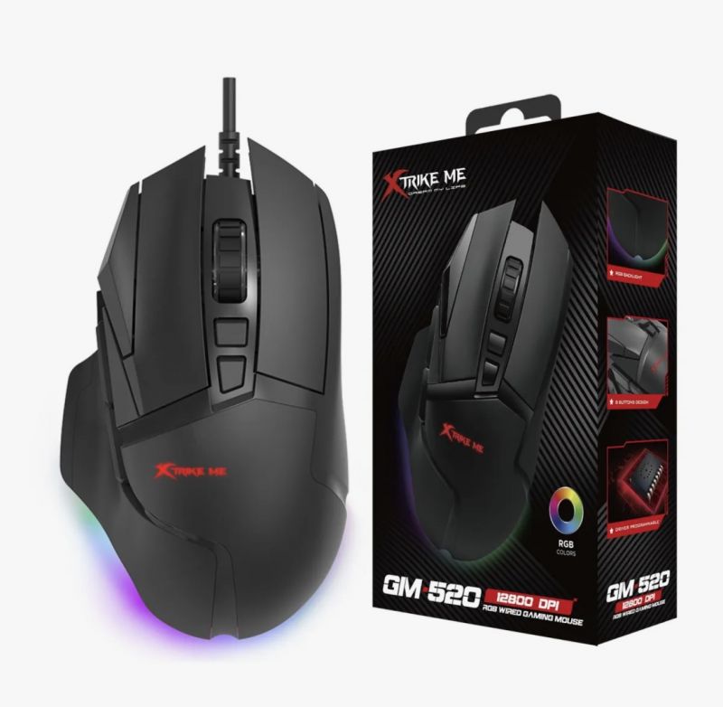XTRIKE ME GM520 (8 Buttons) RGB Wired Gaming Mouse