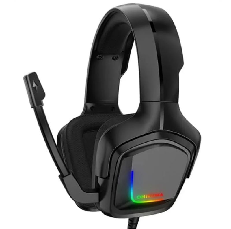 ONIKUMA K20 Gaming Headset With RGB Lights Retractable Mic And Hi-Fi Subwoofer for PS4 PC Xbox One