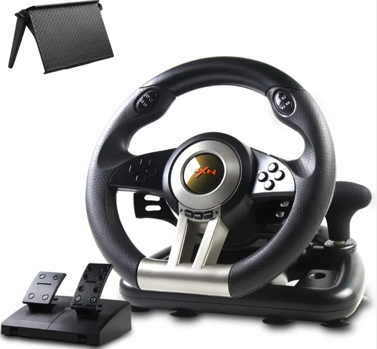 PXN-V3 Pro 180° Competition Racing Steering Wheel with Pedal.