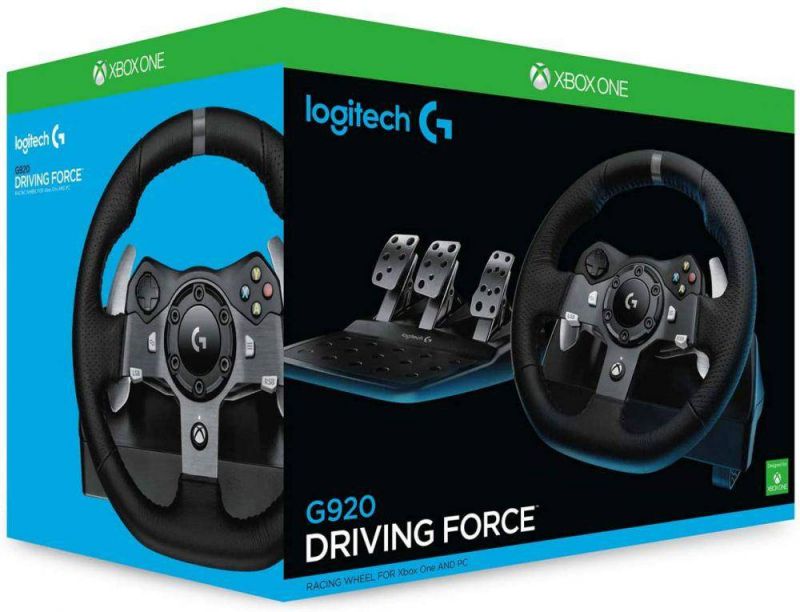 Logitech G920 Driving Force Racing Wheel with Floor Pedals, for Xbox Series X|S, Xbox One, PC, Mac