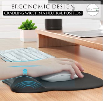 Original Mouse Pad With Cooling Gel & Foam - Thumb Shape Mousepad With Wrist Rest - Washable Mouse Mat & Non Slip