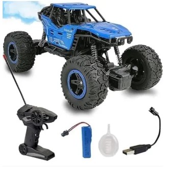 Smoke Rock Crawler Electric RC Car - Alloy Off-Road Remote Control Monster Truck with Booster Spray, Rechargeable Battery, 4WD, Gun Controller, High-Speed Drift Stunt Vehicle for Kids & Adults