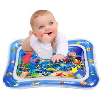 Inflatable Tummy Time Mat, Premium Baby Water Play Mat for Infants and Toddlers for 3 to 24 Months, Strengthen Your Baby`s Muscles