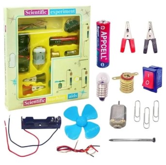 DIY Kids Science Experiment Kit | Electric Circuit Project with Light Bulb & Fan