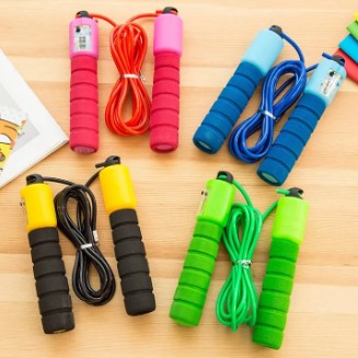 Adjustable Exercising Skipping Jumping Rope With Skipping Meter - Multicolor