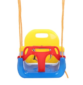 3 in 1 Toddler Swing Set Baby Swing Seat Anti Flip Snug Secure Detachable Kids Swing Set for Playground Indoor Outdoor Blue