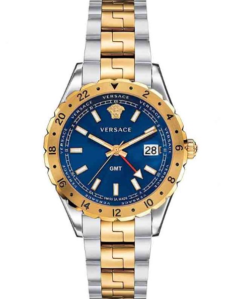 Versace Men’s Quartz Swiss Made Stainless Steel Blue Dial 42mm Watch