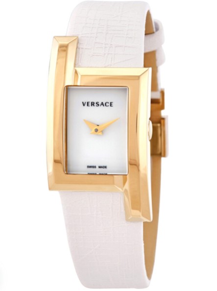 Versace Women’s Quartz Swiss Made White Leather Strap White Dial 21mm Watch