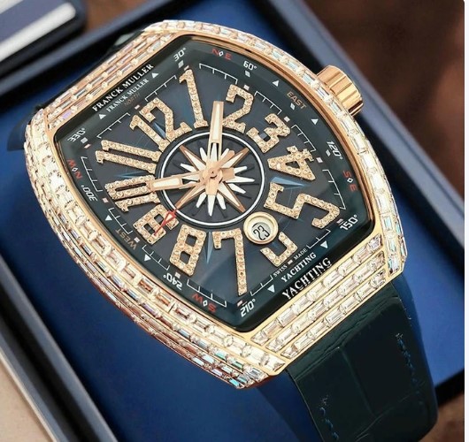 Franck Muller Vanguard Full Diamond Men`s Watch High Quality