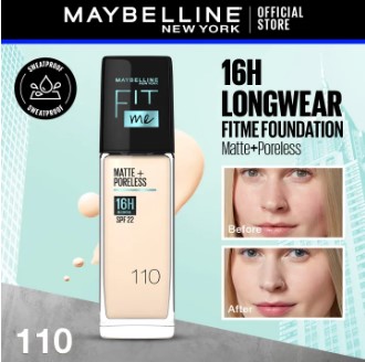Maybelline New York - NY Fit Me Matte + Poreless Liquid Foundation SPF 22 110 Porcelain 30ml For Normal to Oily Skin