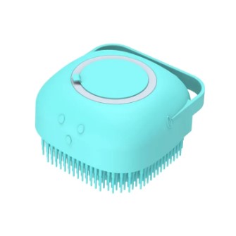 Silicon Bath Body Brush, Exfoliating Body Scurb Brush with Soap Dispenser, 2 in 1 Ultra Soft Bath Sponge Shower Brush and Body Massager, Baby Shower Brush, Shampoo and Gel Dispenser, Loofah Brush, Body Cleaning Scrubber for Man, Women and Children