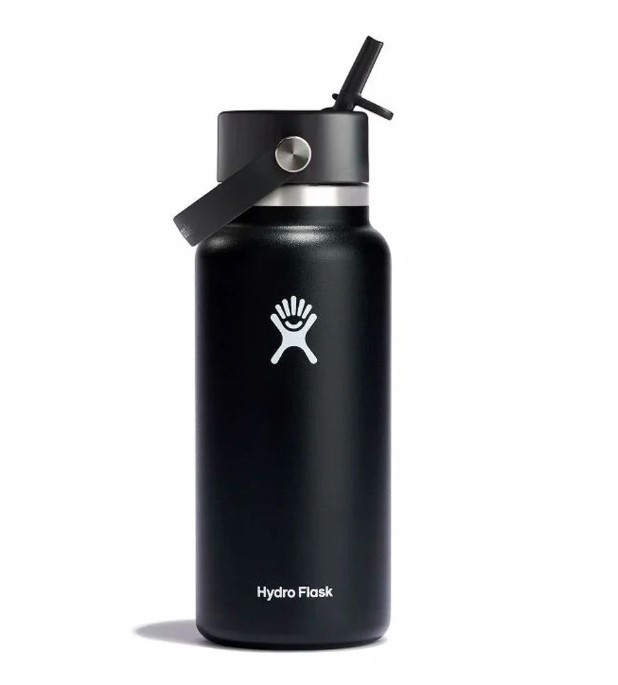 HYDRO FLASK - 32 OZ WIDE FLEX STRAW CAP-BLACK