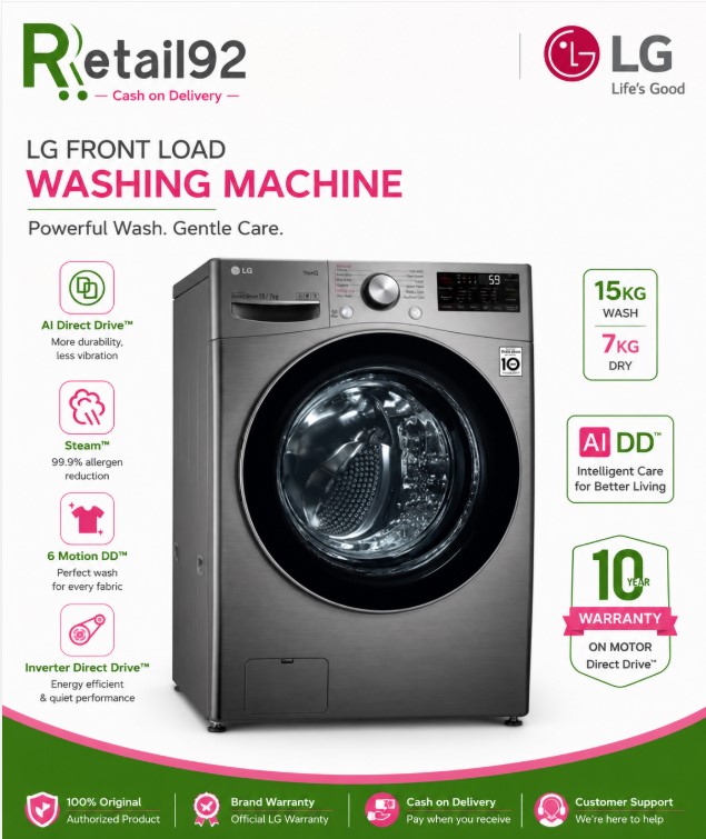 LG WASHING MACHINE 15/8 KG F0L9DGP2S