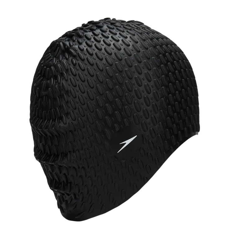Speedo Adult Swimming Bubble Cap Silicon - Black