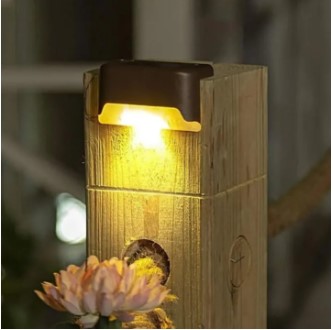 Buy 4 Pcs Solar Deck Lights Waterproof LED Step Solar Lights for Stairs, Fence, Yard & Patio