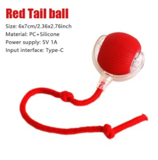 Smart Cat Toys Automatic Rolling Ball Fake Tail Rechargeable Electric Pet Interactive toy Cat Training Imitate Mouse Tail