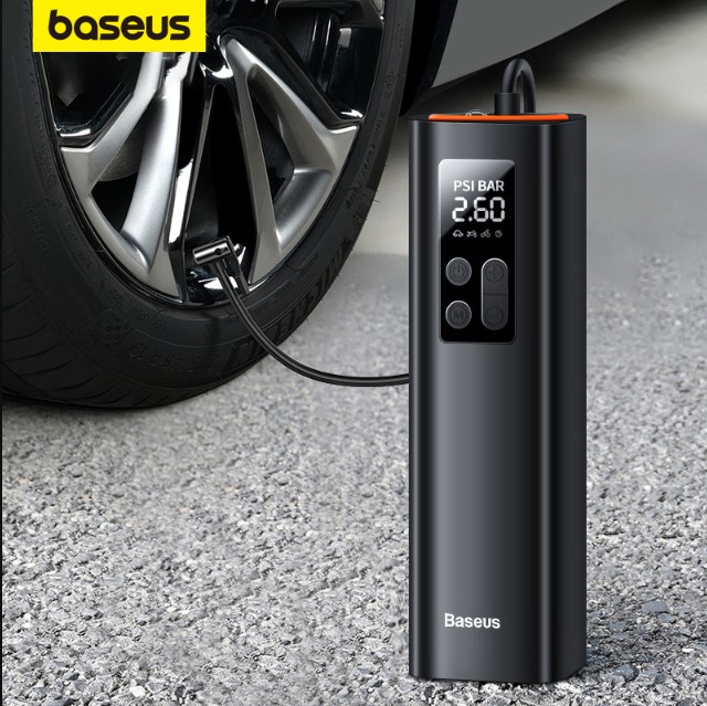Baseus Super Mini Inflator Pump Air Compressor Portable Hand-Held Auto Tire Pump – Black