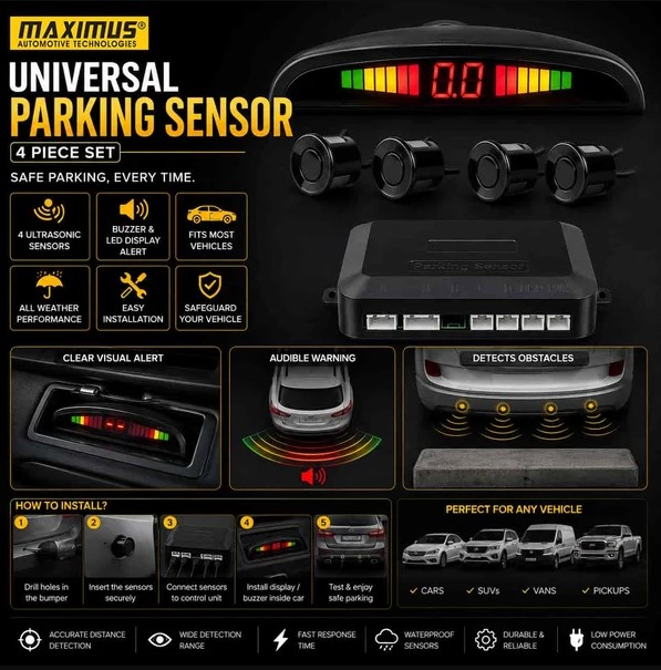 Maximus Universal Parking Sensor - 4 Piece