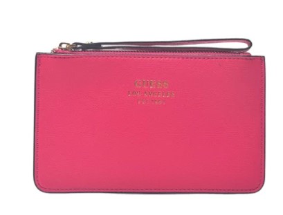 GUESS Wristlet Pouch Wallet – Dark Pink | Stylish & Compact Organizer – PO 4784