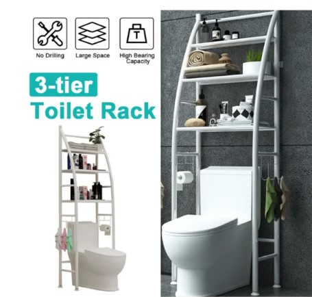 3 Tier Bathroom shelf Over washing machine and Over Toilet Rack