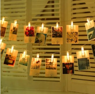 LED Photo Clip String Lights 3M 20 Clips 5v AA Battery Warm White LEDs Operated Fairy Bedroom Home Decoration for Hanging Photos