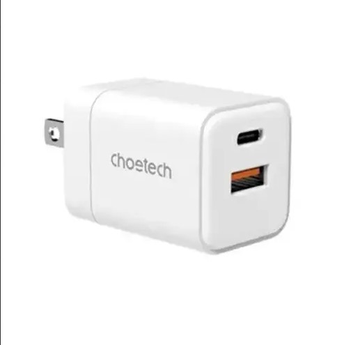 Choetech PD5012 30W GAN Dual Ports USB-C & USB-A Wall Charger
