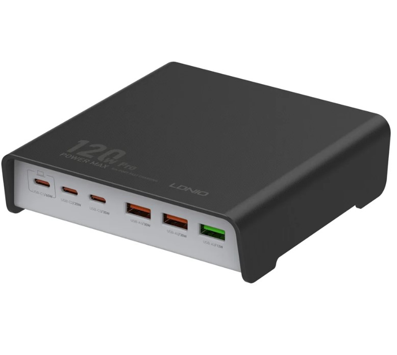 LDNIO 6 Port Wall Charger 120W Black Q605