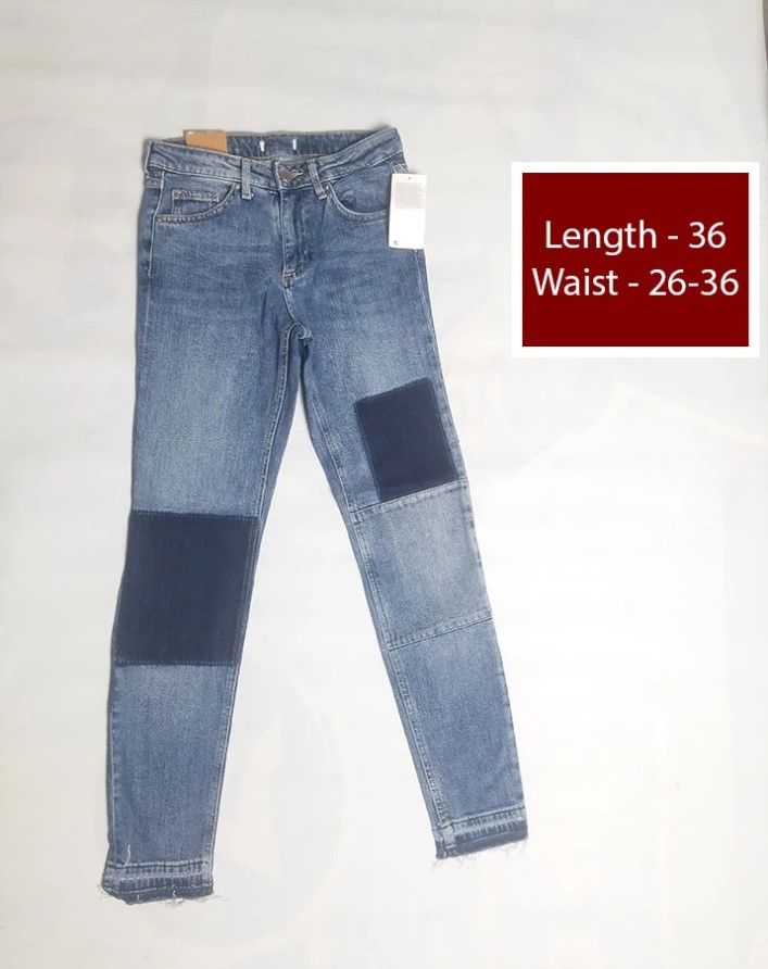 500 Pcs - Branded Skinny Patch Style Ladies Jeans