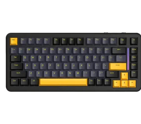 Attack Shark M86 Wireless Mechanical Keyboard 75% Tri-Mode BT5.0 2.4GHz USB-C RGB Hot Swappable Star Black