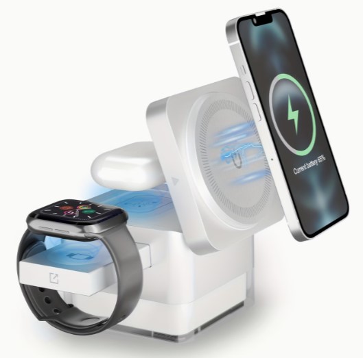 Ultra-Fast 15W Foldable 3in 1 Wireless Charging Dock - Universally Compatible with iPhone 12-16, iWatch 3-10, 4/3/2/Pro - Space-Saving Design for Enhanced Convenience